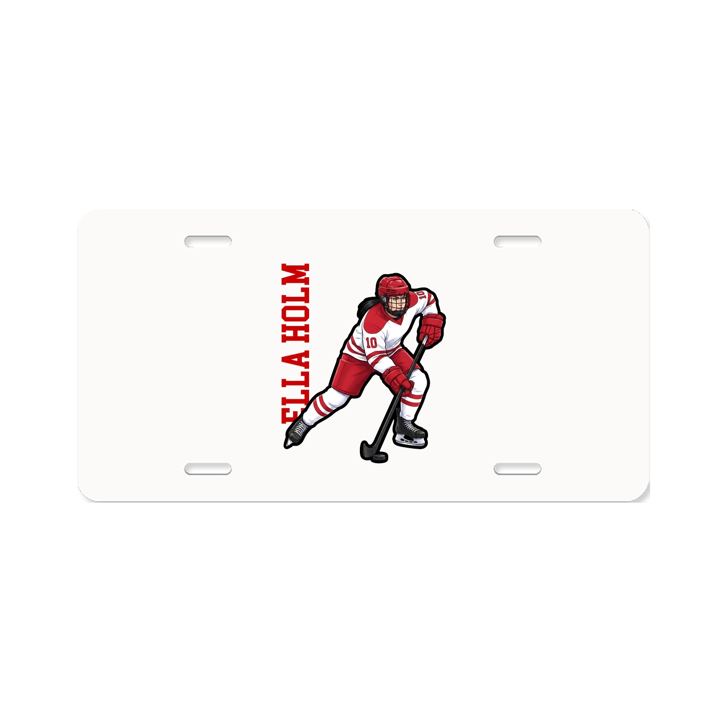 License Plate — Name Vertical in Classic