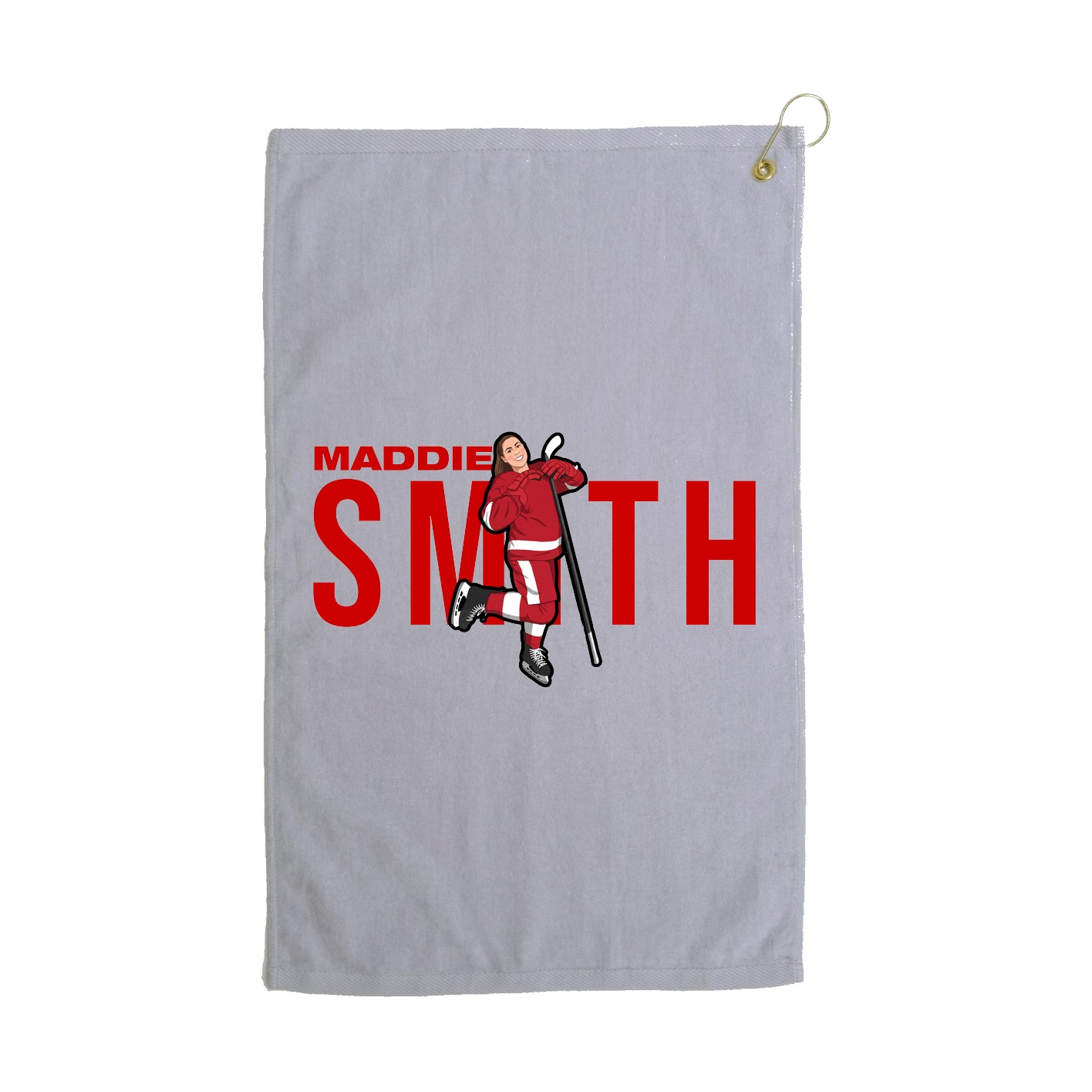 Golf Towel — Player Name in Grey