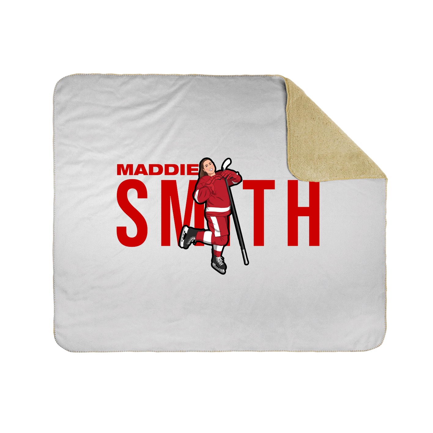 Throw Blanket — Player Name in White