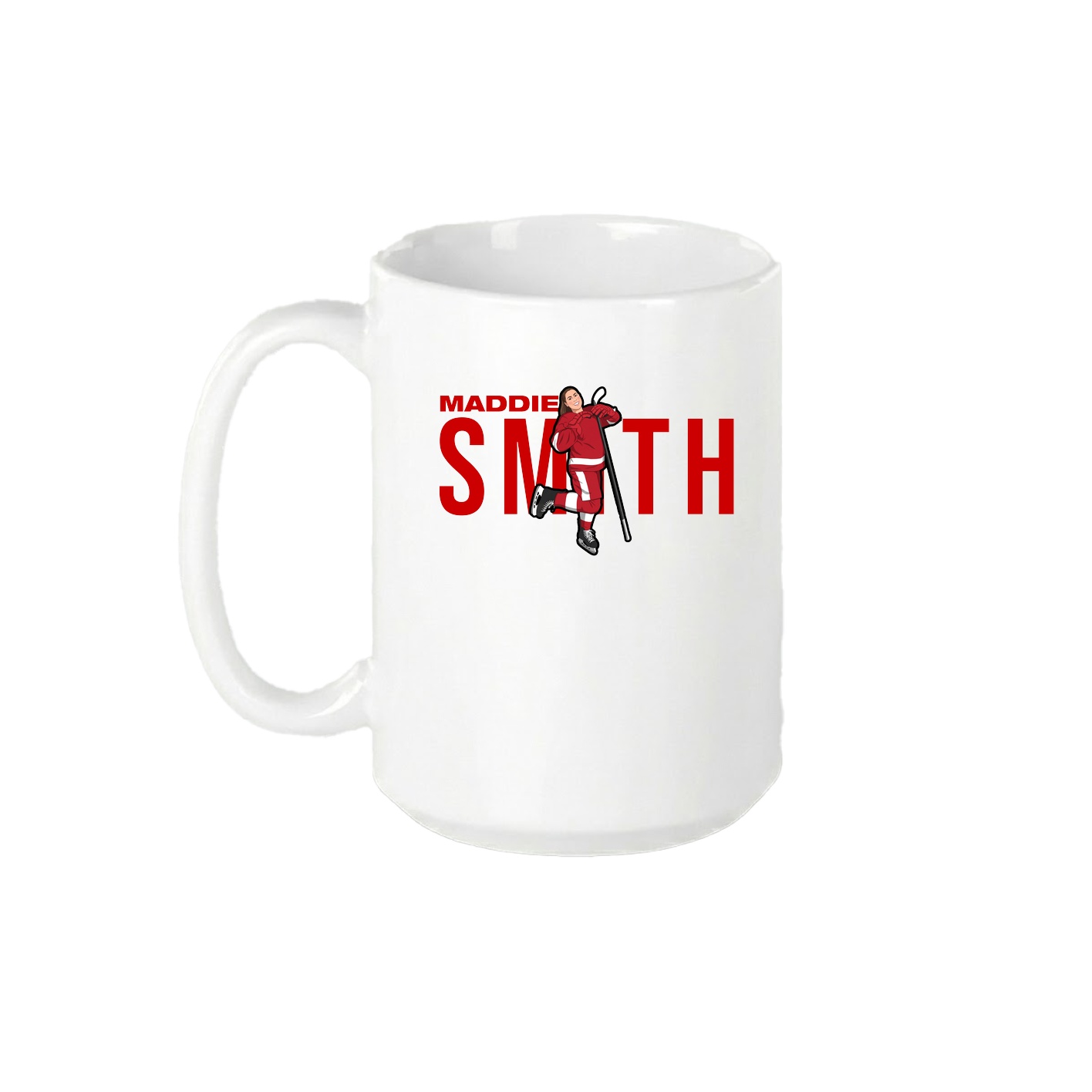 15oz Coffee Mug — Player Name in White