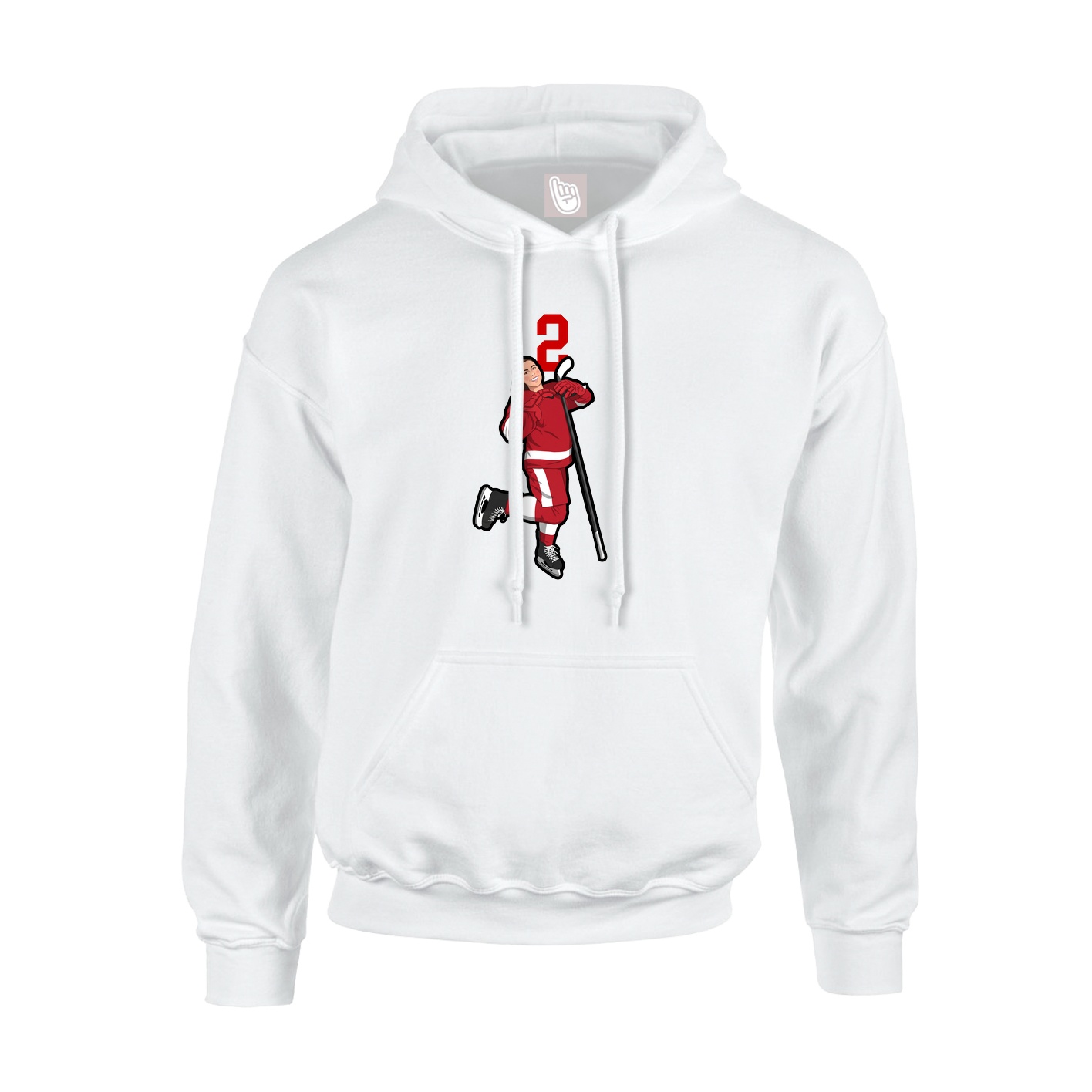 Hoodie — Number Top in White