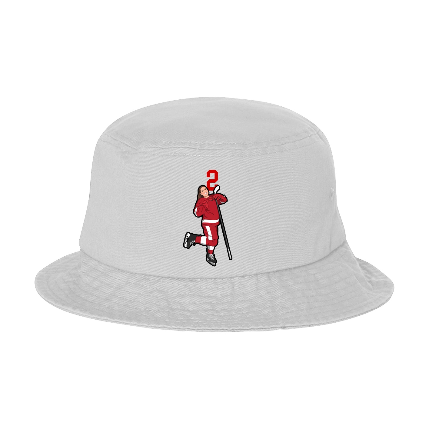 Bucket Cap — Number Top in White