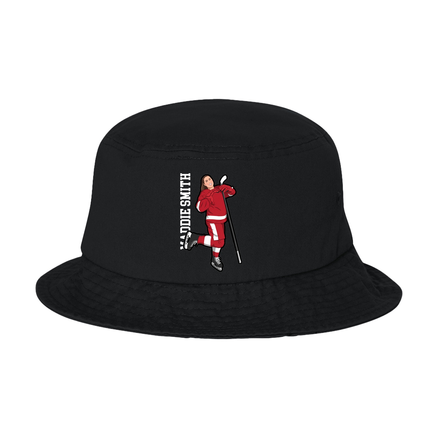 Bucket Cap — Name Vertical in Black