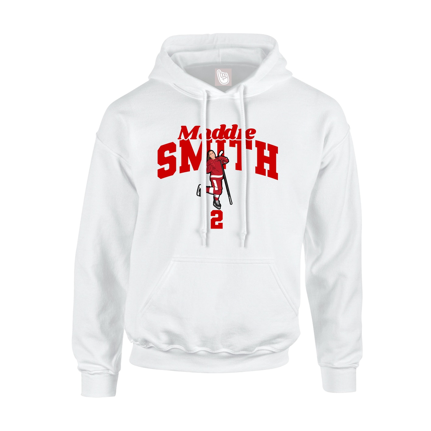 Hoodie — Signature Arch in White