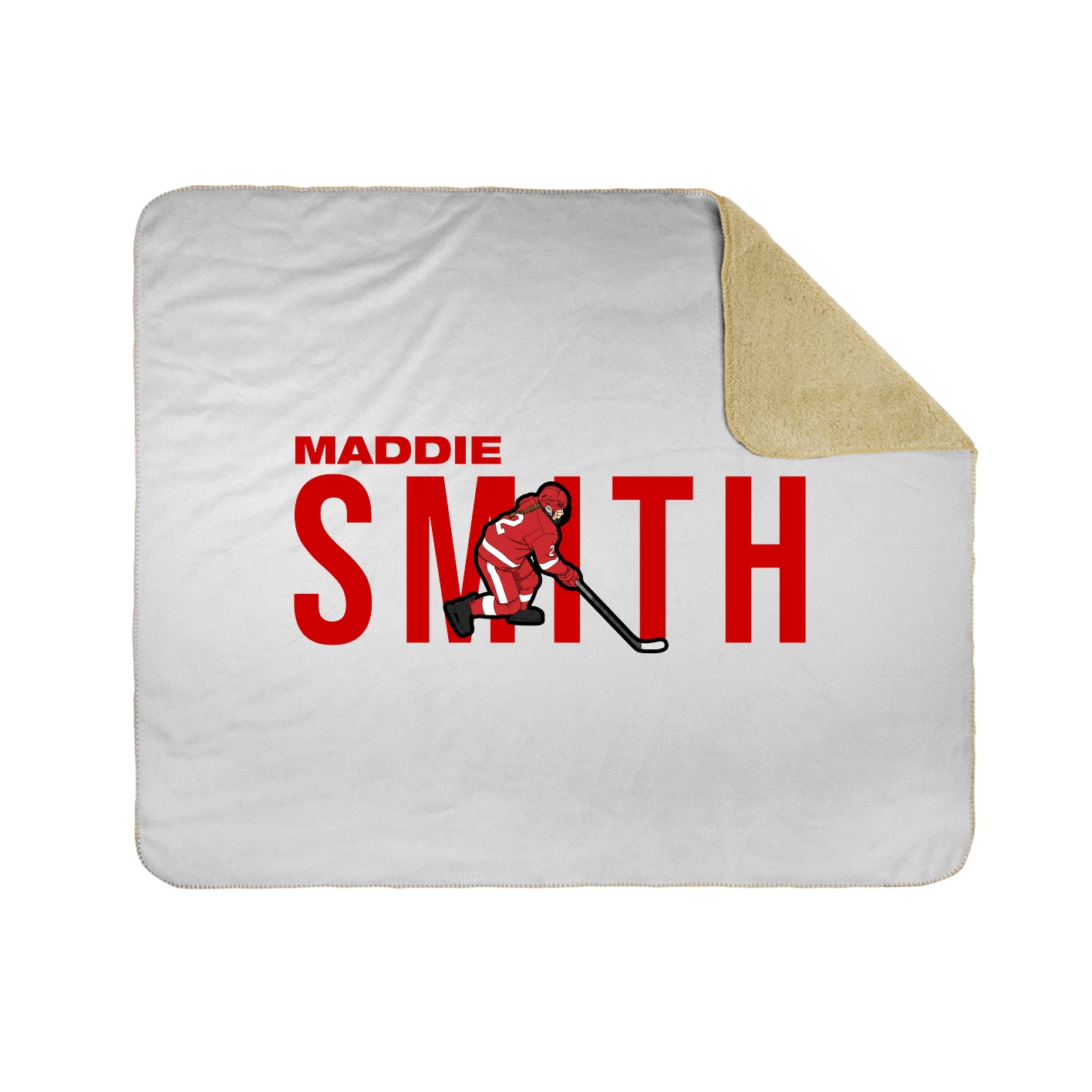 Throw Blanket — Player Name in White
