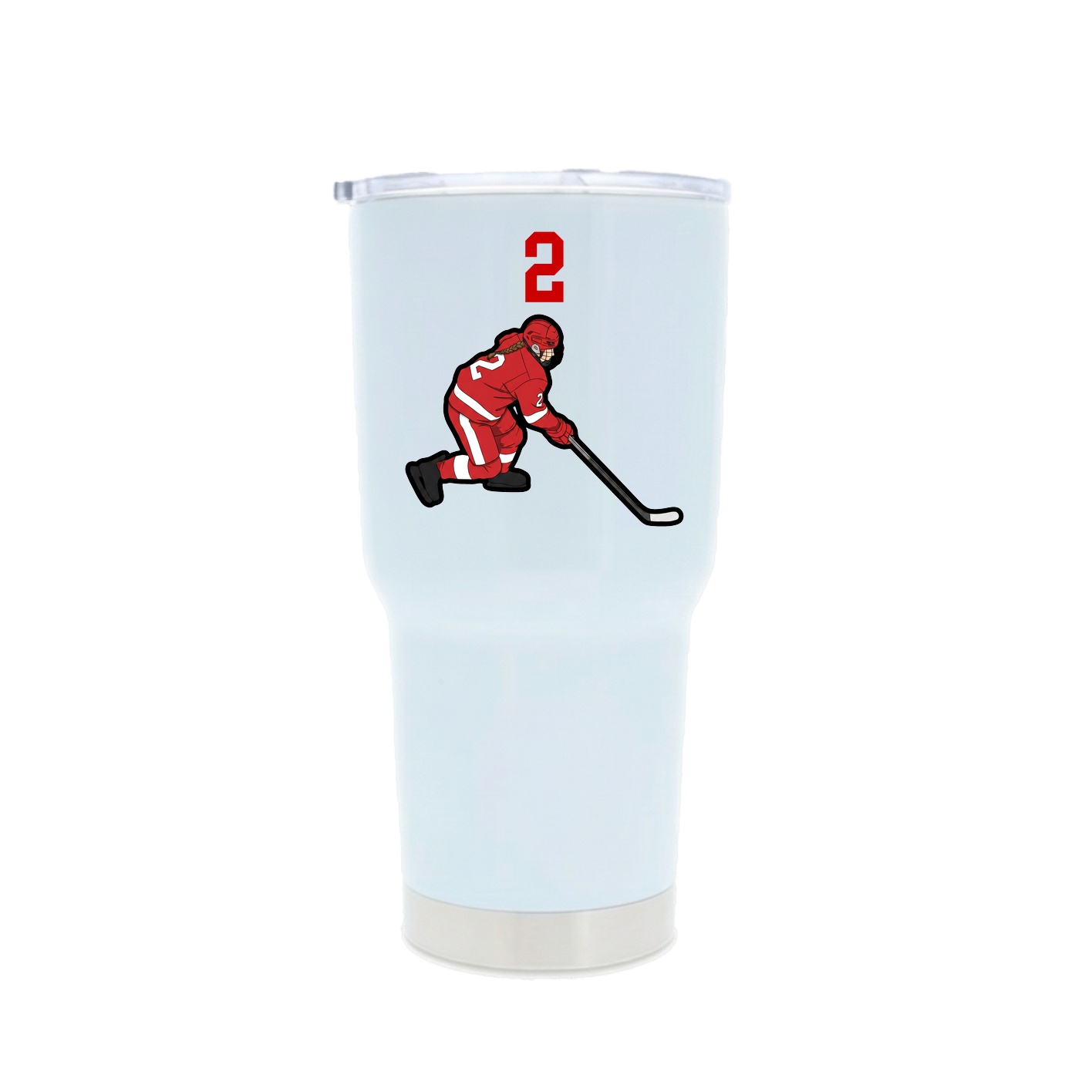 30oz Stainless Steel Tumbler — Number Top in White