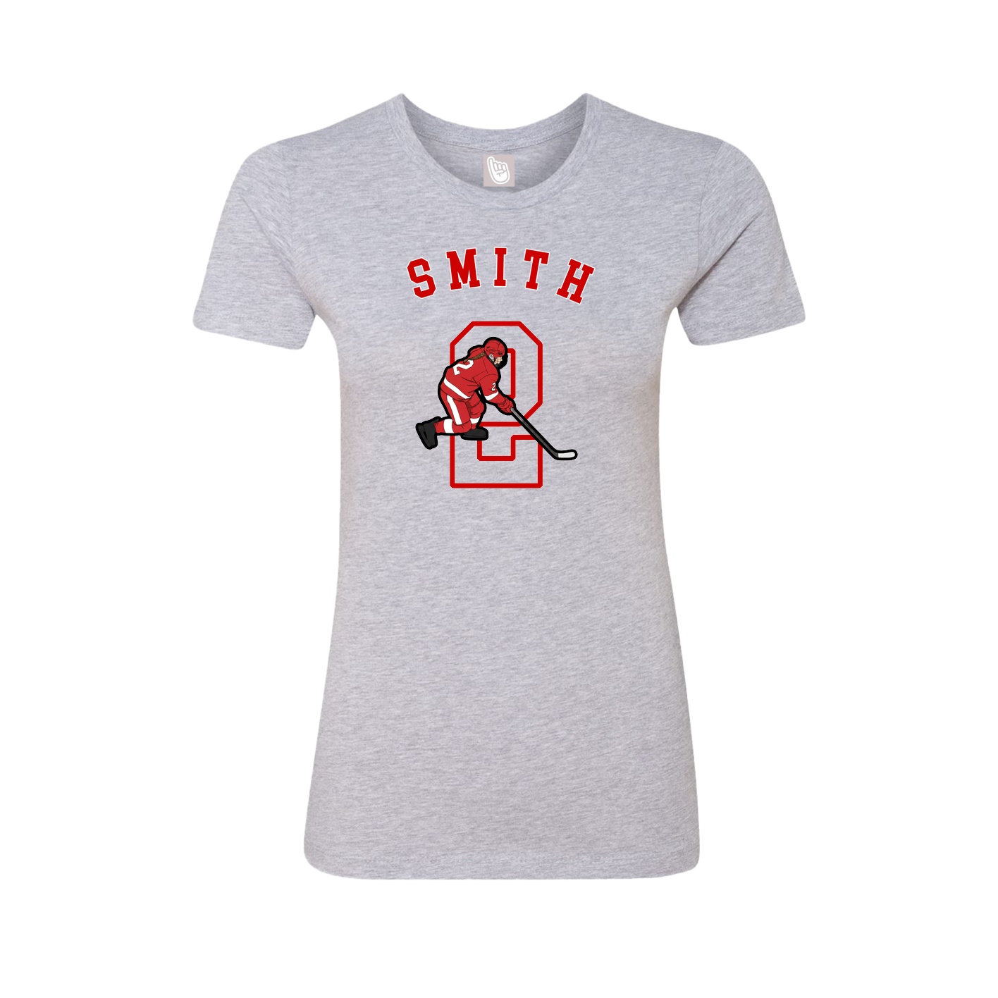 Fitted Women's Tee — Shirsey Arch in Grey