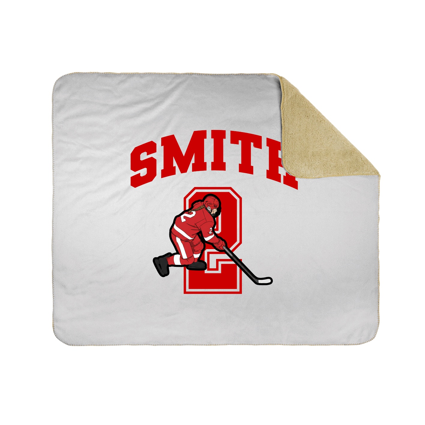 Throw Blanket — Number in White