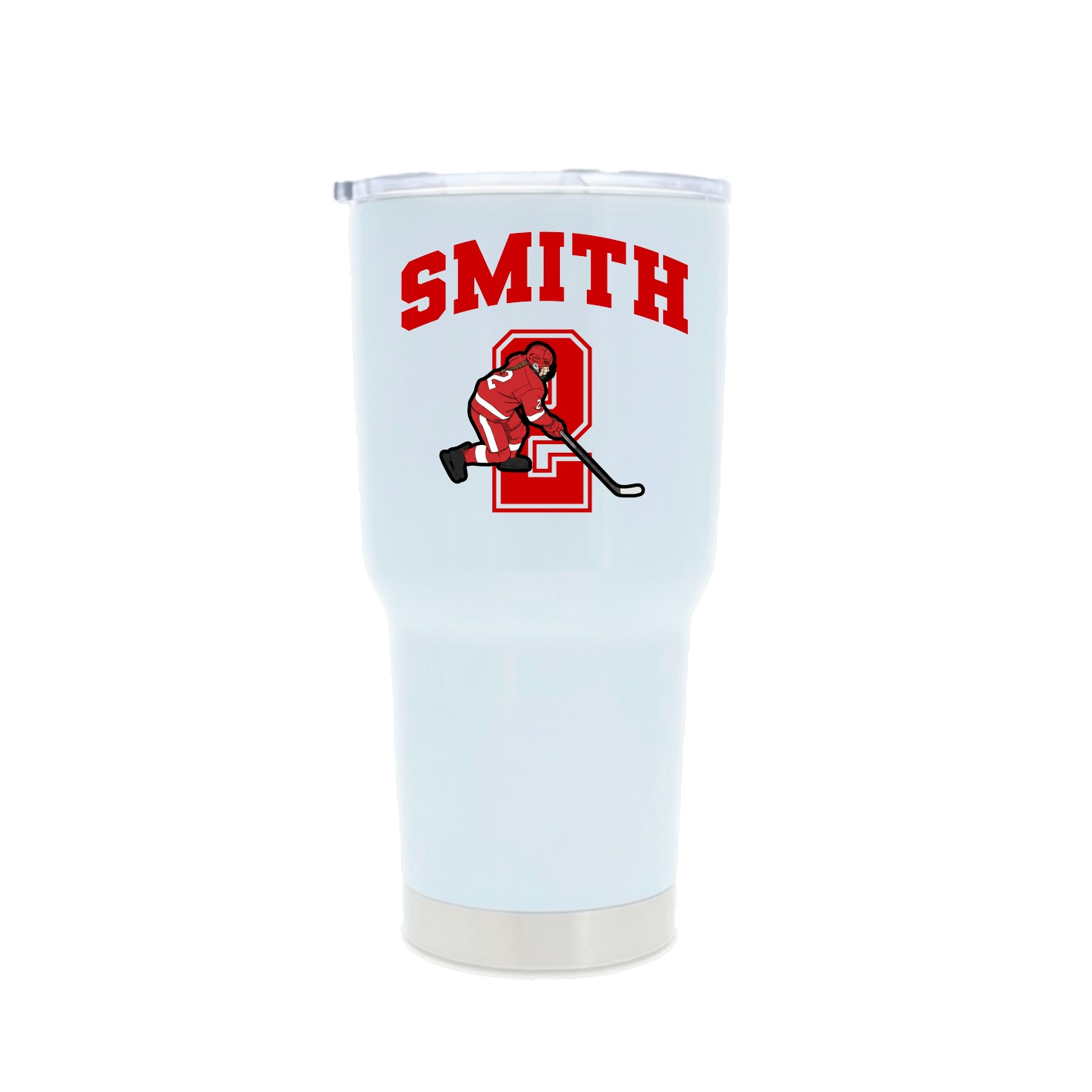 30oz Stainless Steel Tumbler — Number in White