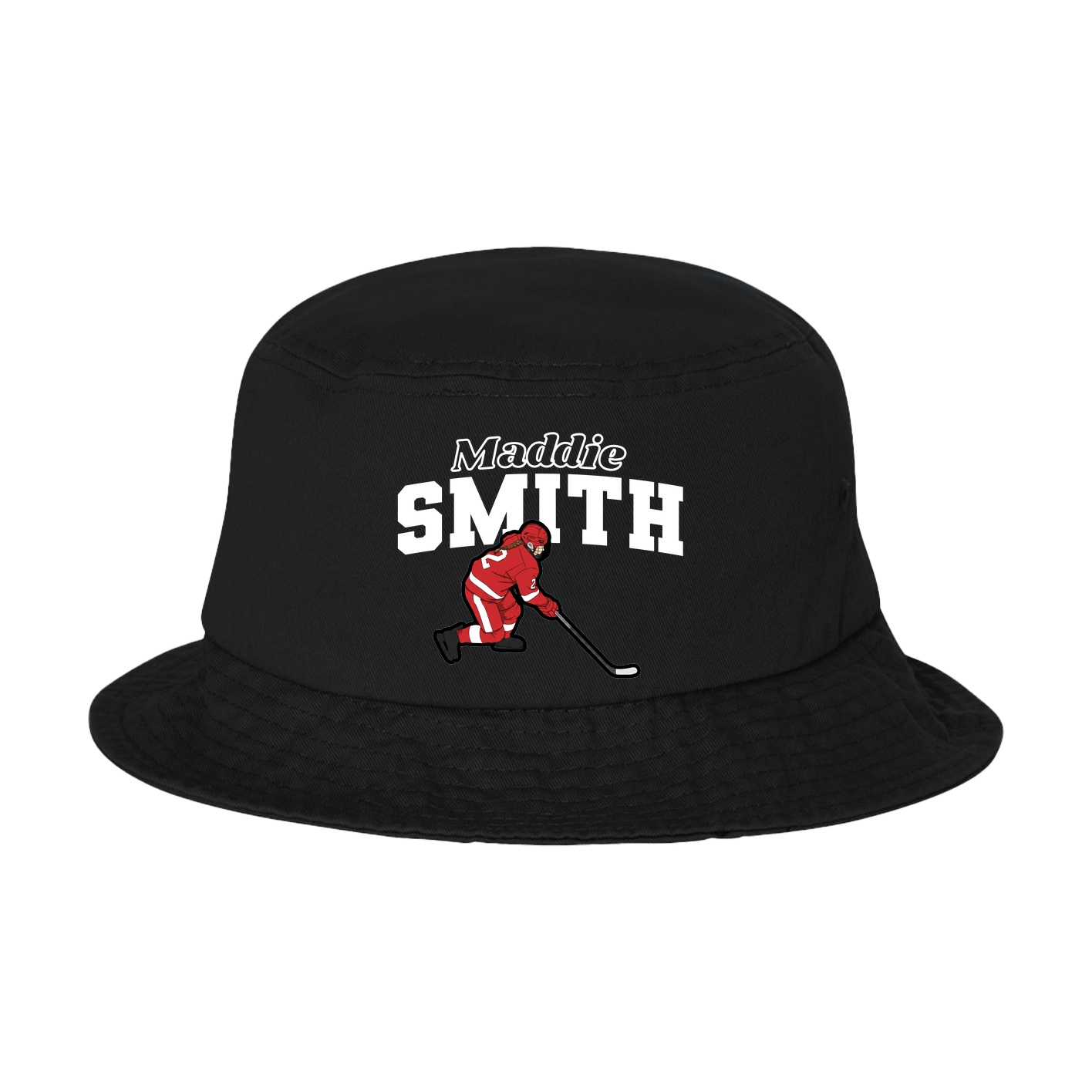 Bucket Cap — Name Arch in Black