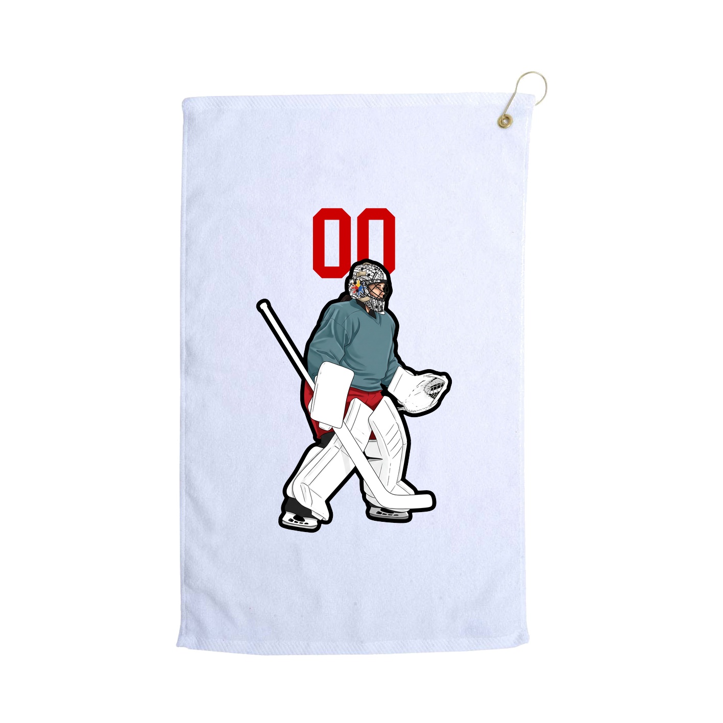Golf Towel — Number Top in White