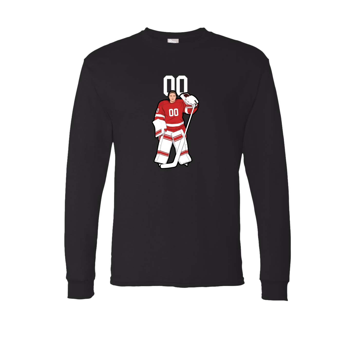 Long Sleeve Tee — Number Top in Black