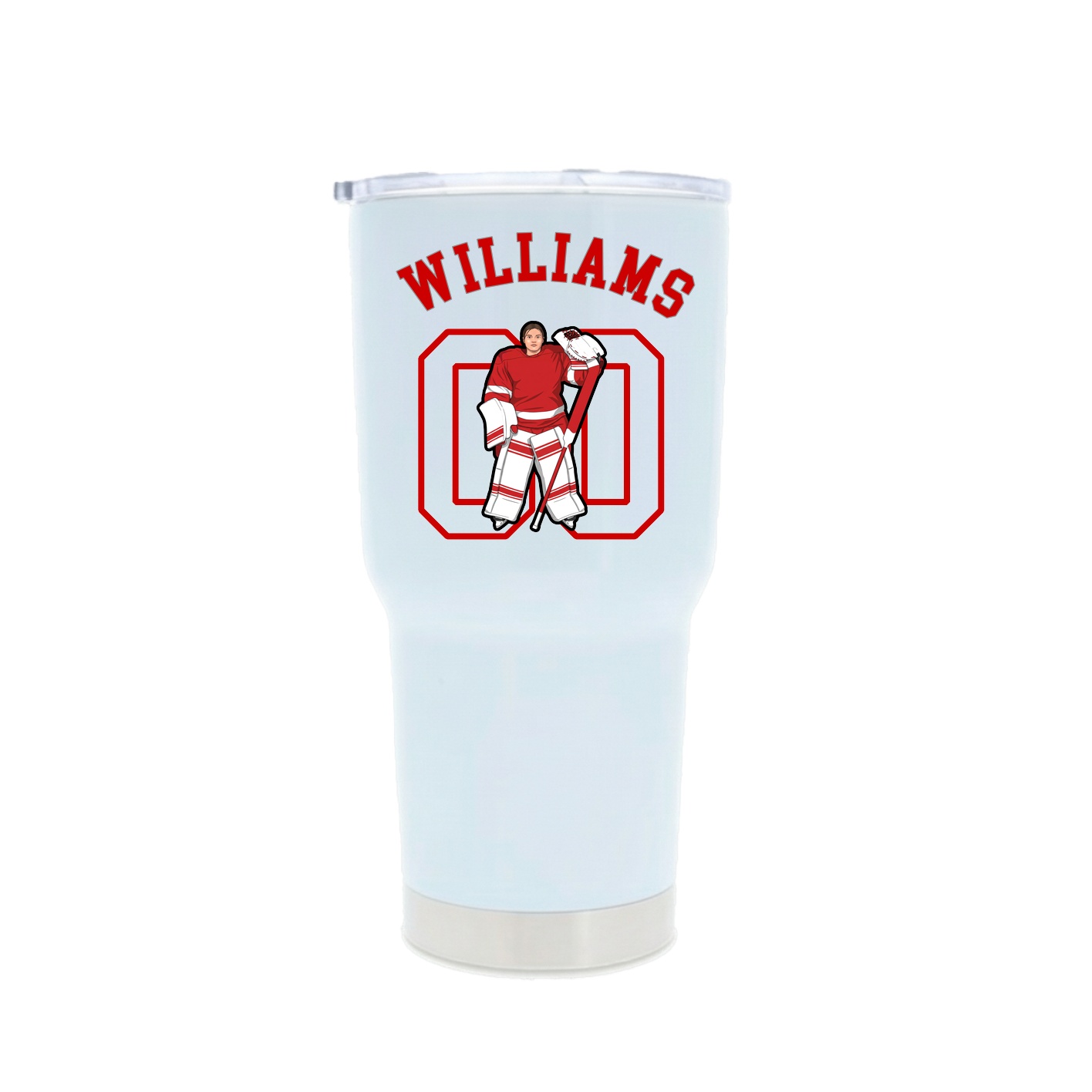 30oz Stainless Steel Tumbler — Shirsey Arch in White