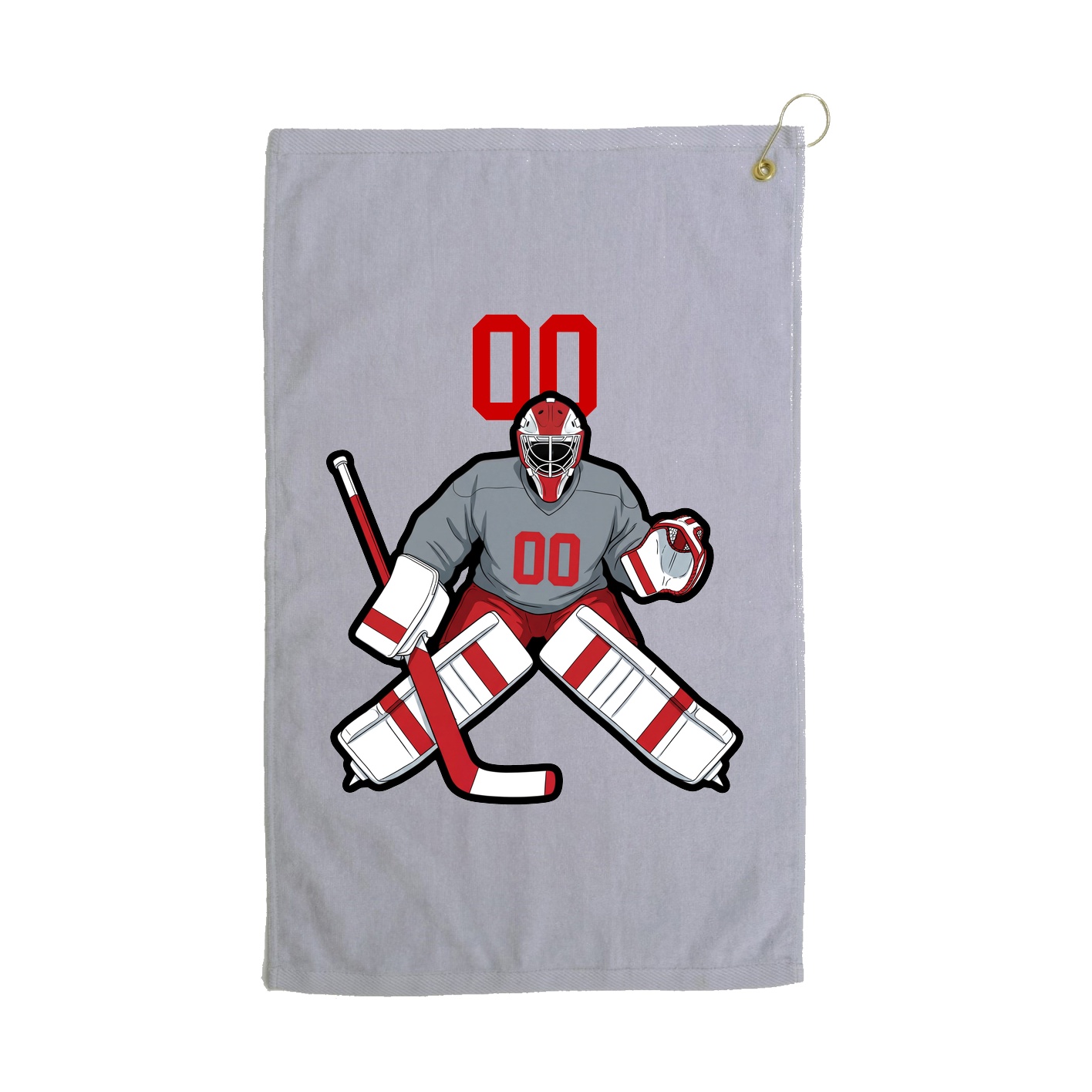 Golf Towel — Number Top in Grey