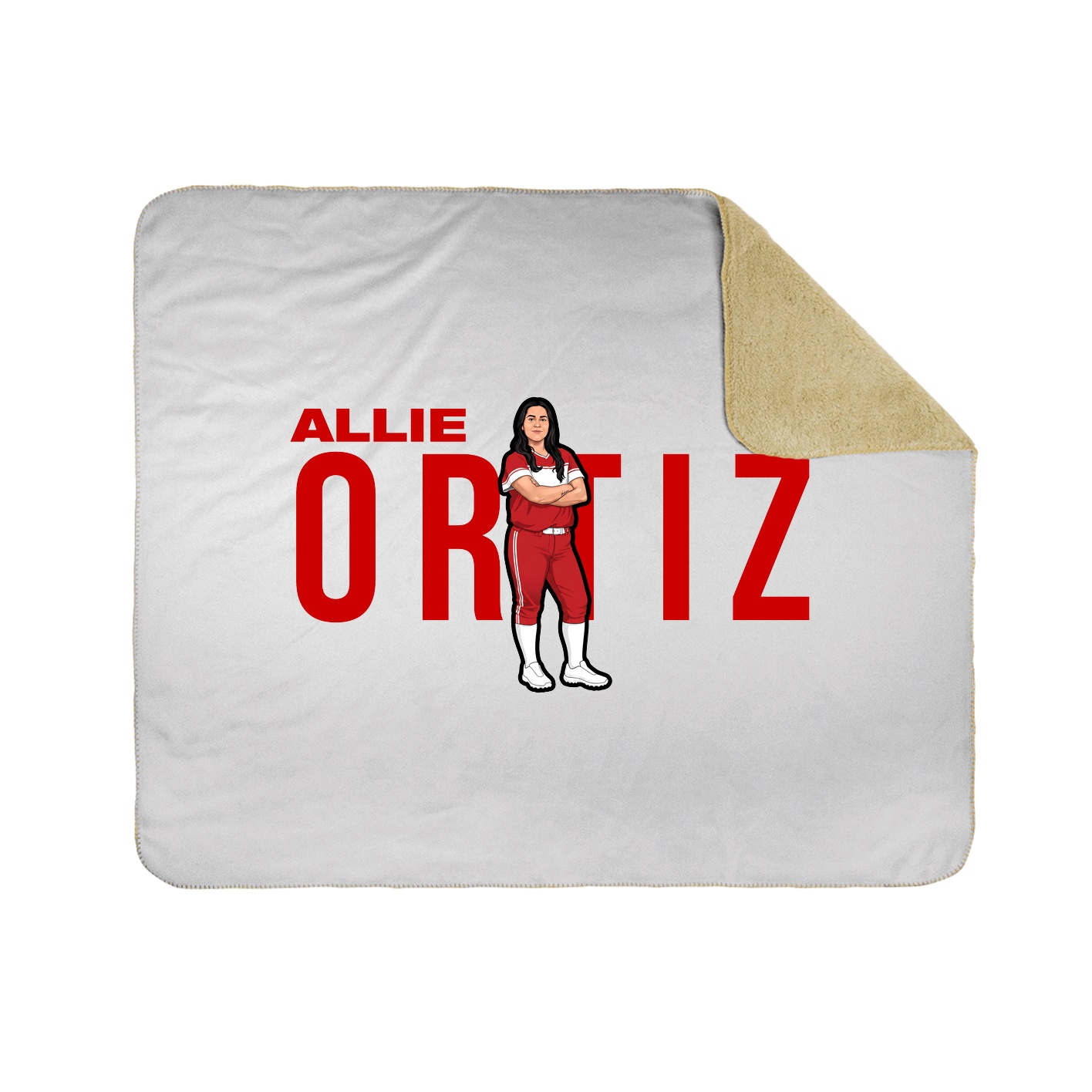 Throw Blanket — Player Name in White