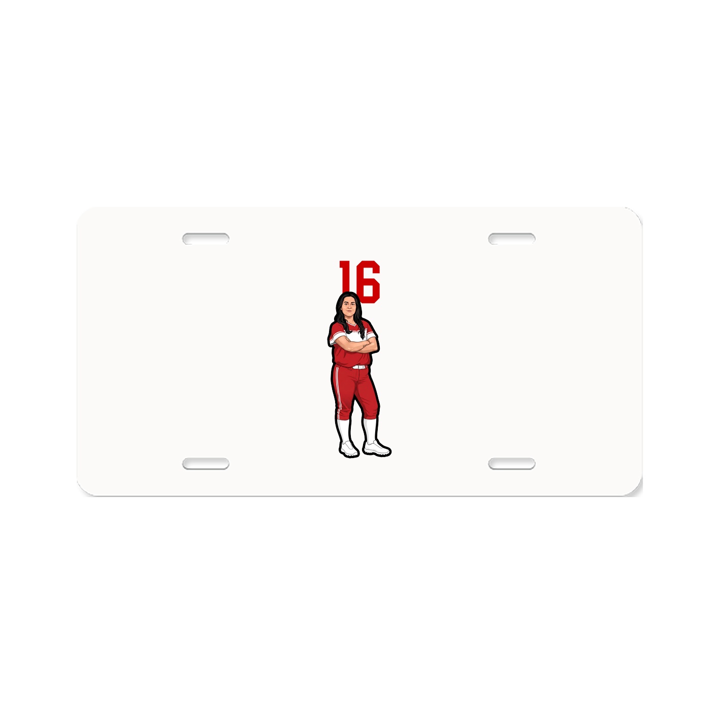 License Plate — Number Top in Classic
