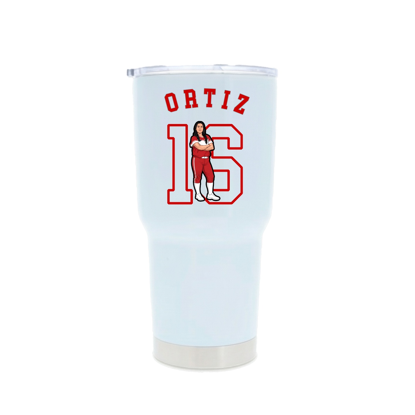 30oz Stainless Steel Tumbler — Shirsey Arch in White