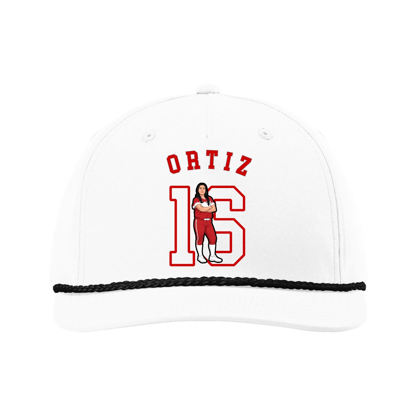 Five-Panel Classic Rope Cap — Shirsey Arch in White