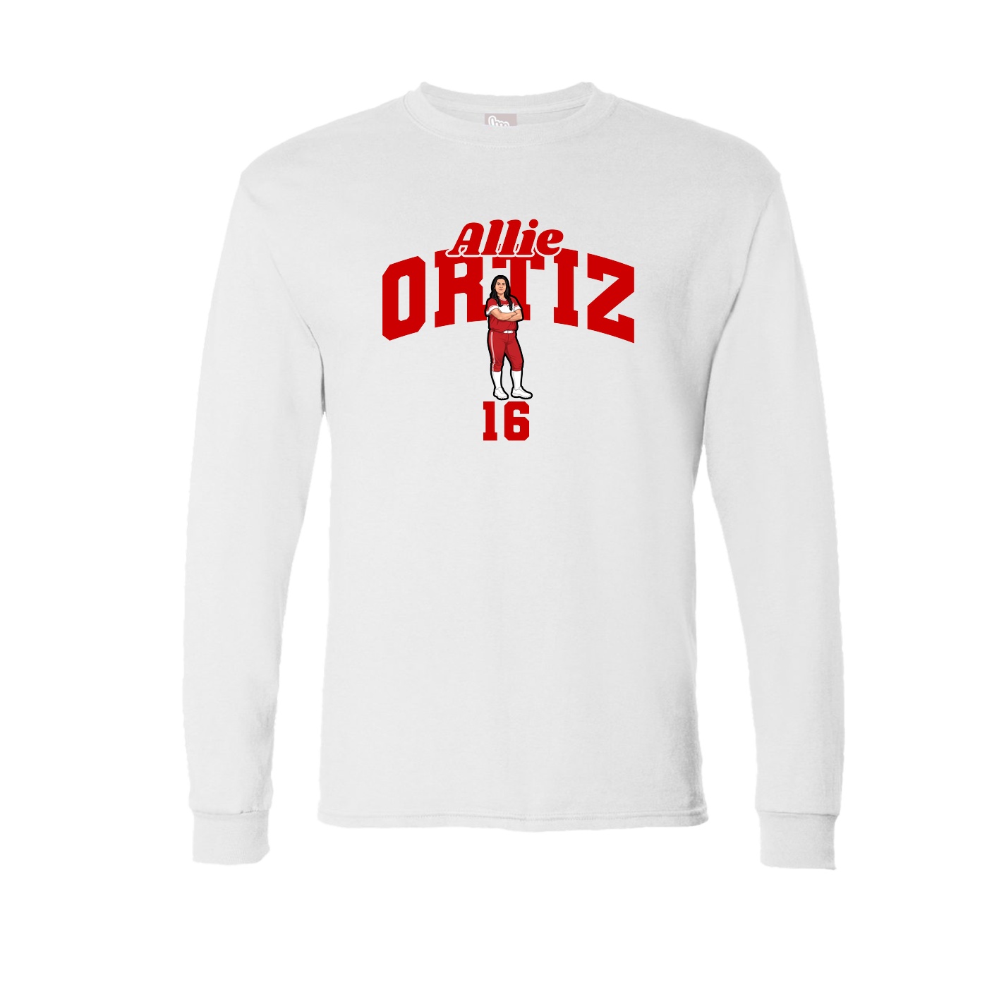 Long Sleeve Tee — Signature Arch in White