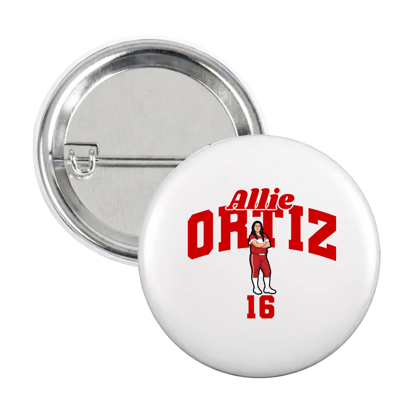 Game Day Button — Signature Arch in White