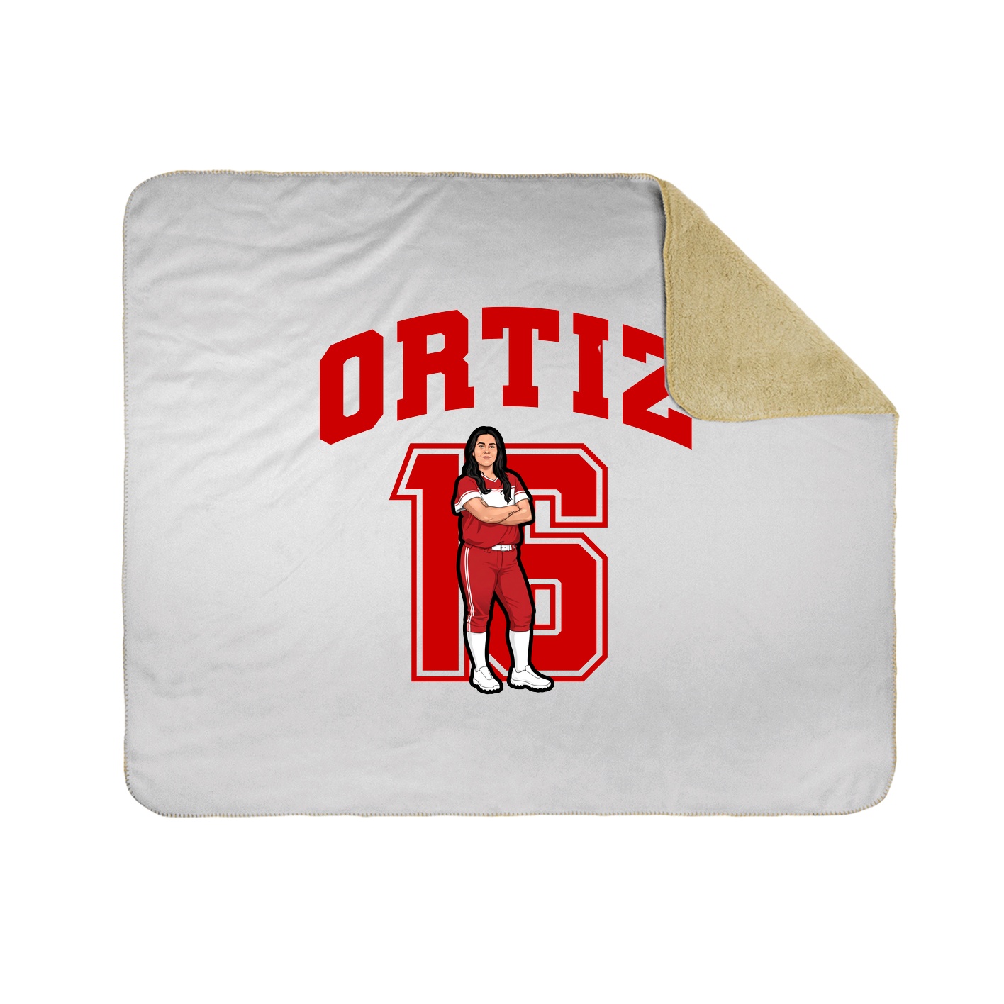Throw Blanket — Number in White