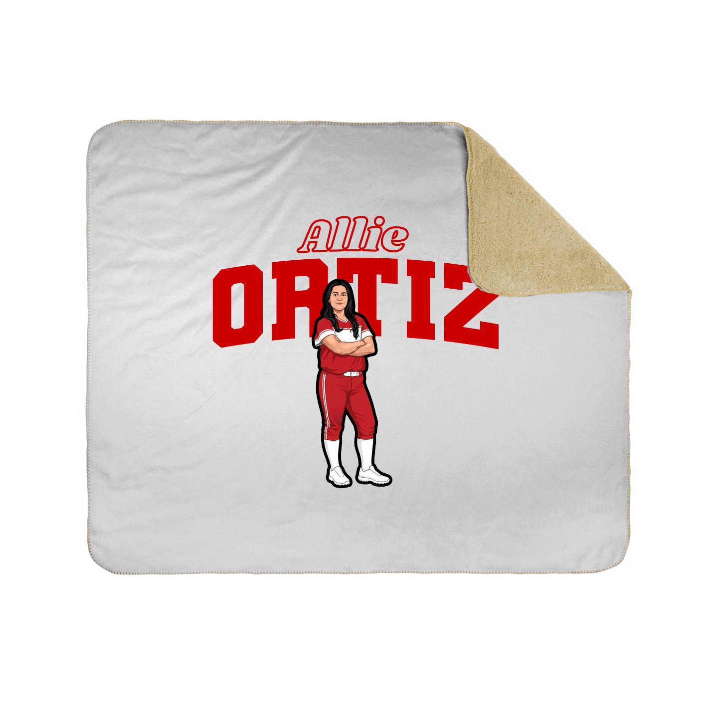 Throw Blanket — Name Arch in White