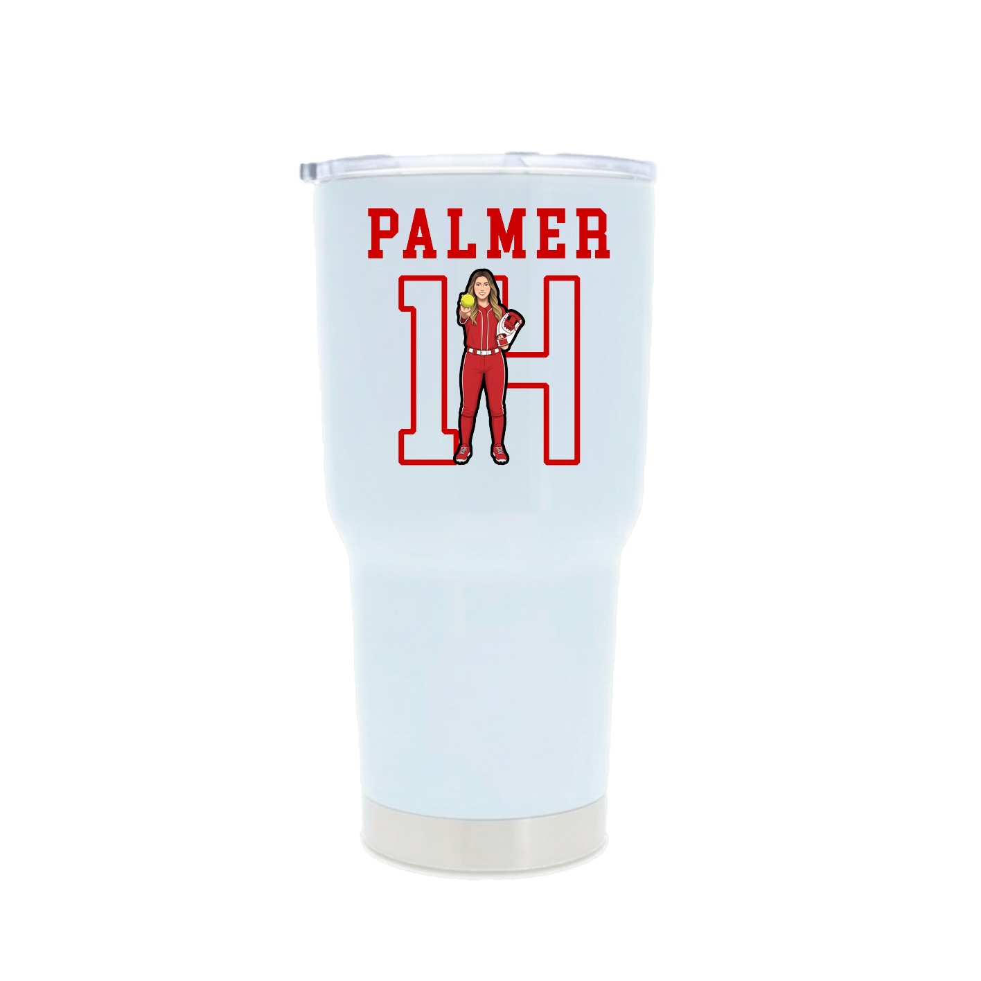 30oz Stainless Steel Tumbler — Shirsey in White