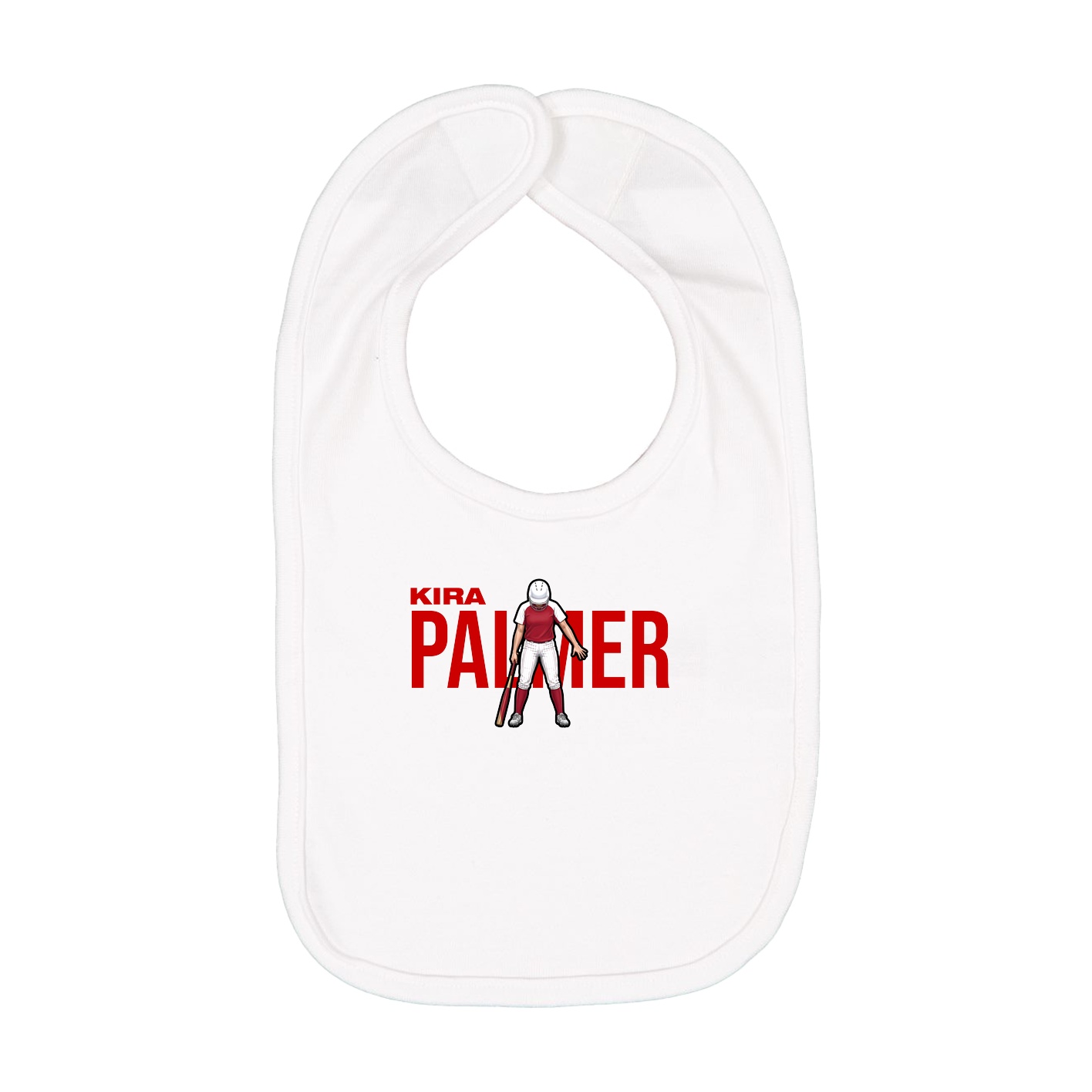 Infant Bib — Player Name in White