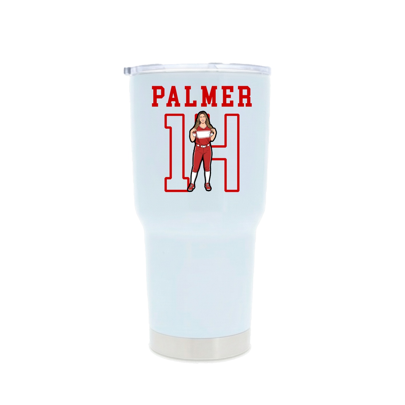 30oz Stainless Steel Tumbler — Shirsey in White