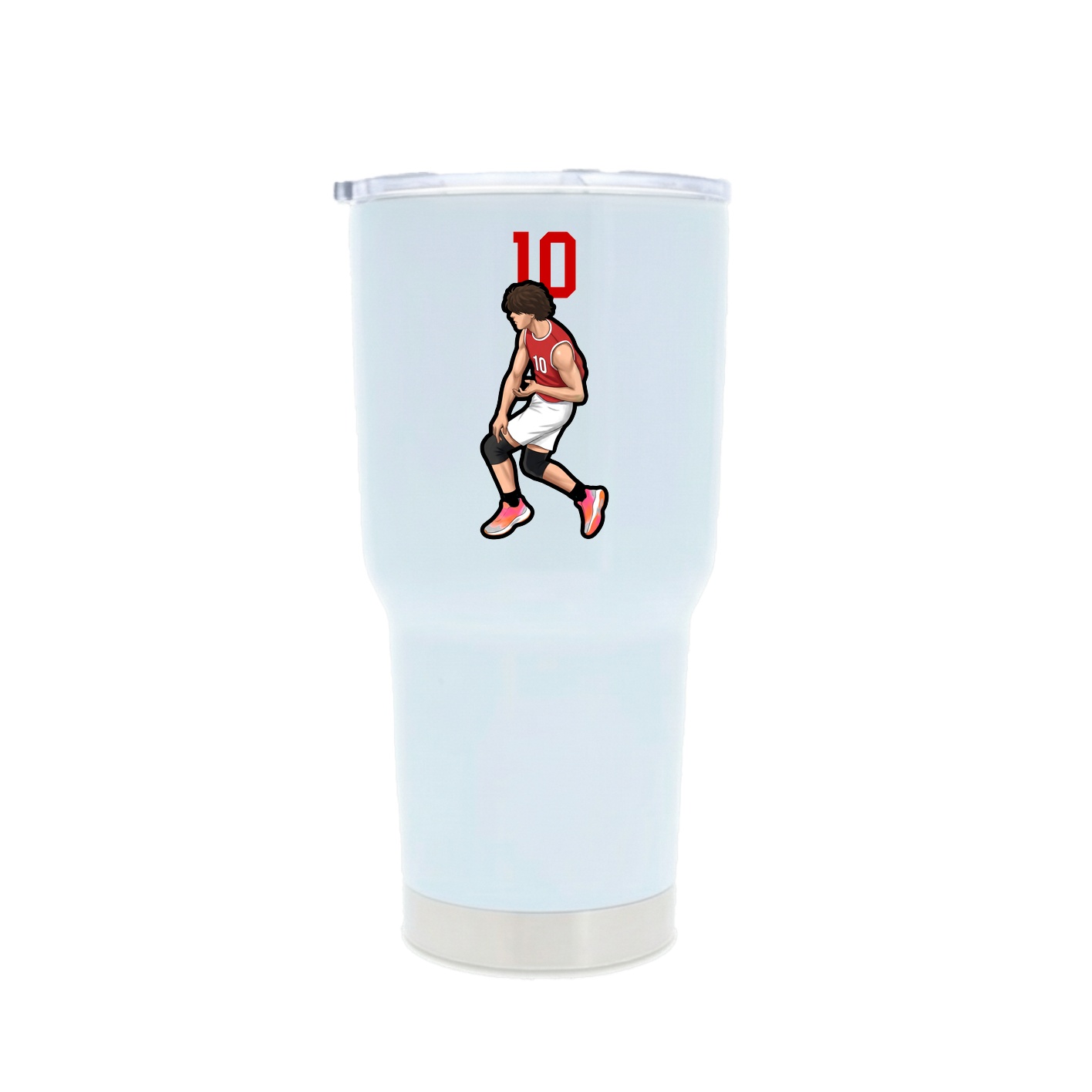 30oz Stainless Steel Tumbler — Number Top in White