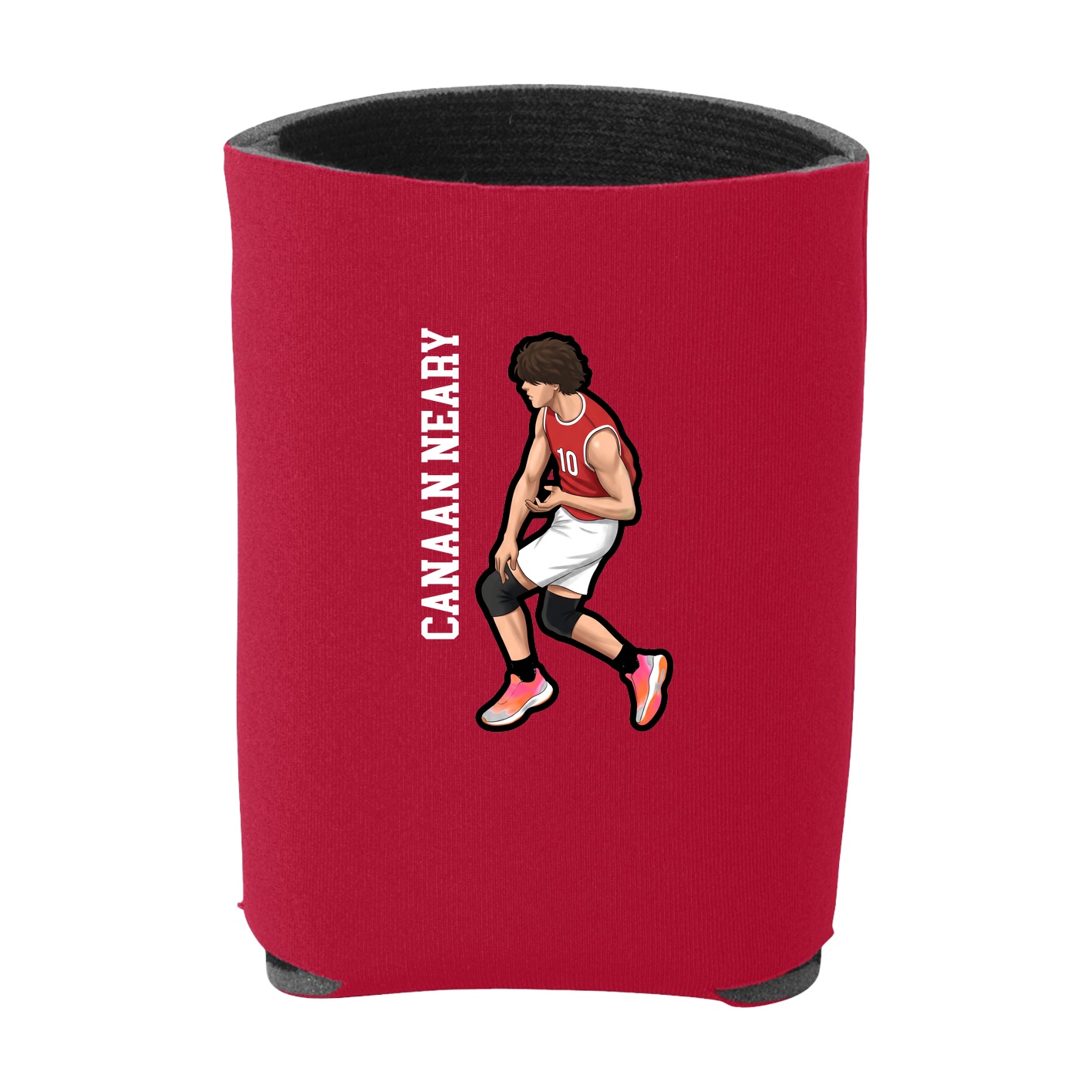 Can Holder — Name Vertical in Red