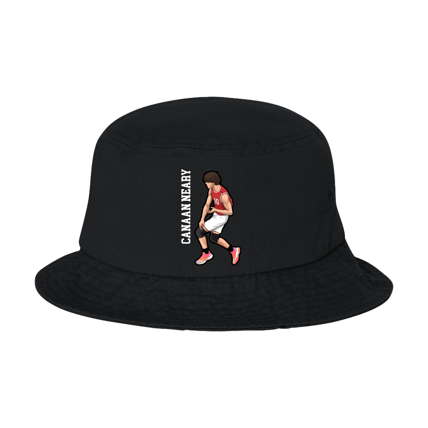 Bucket Cap — Name Vertical in Black