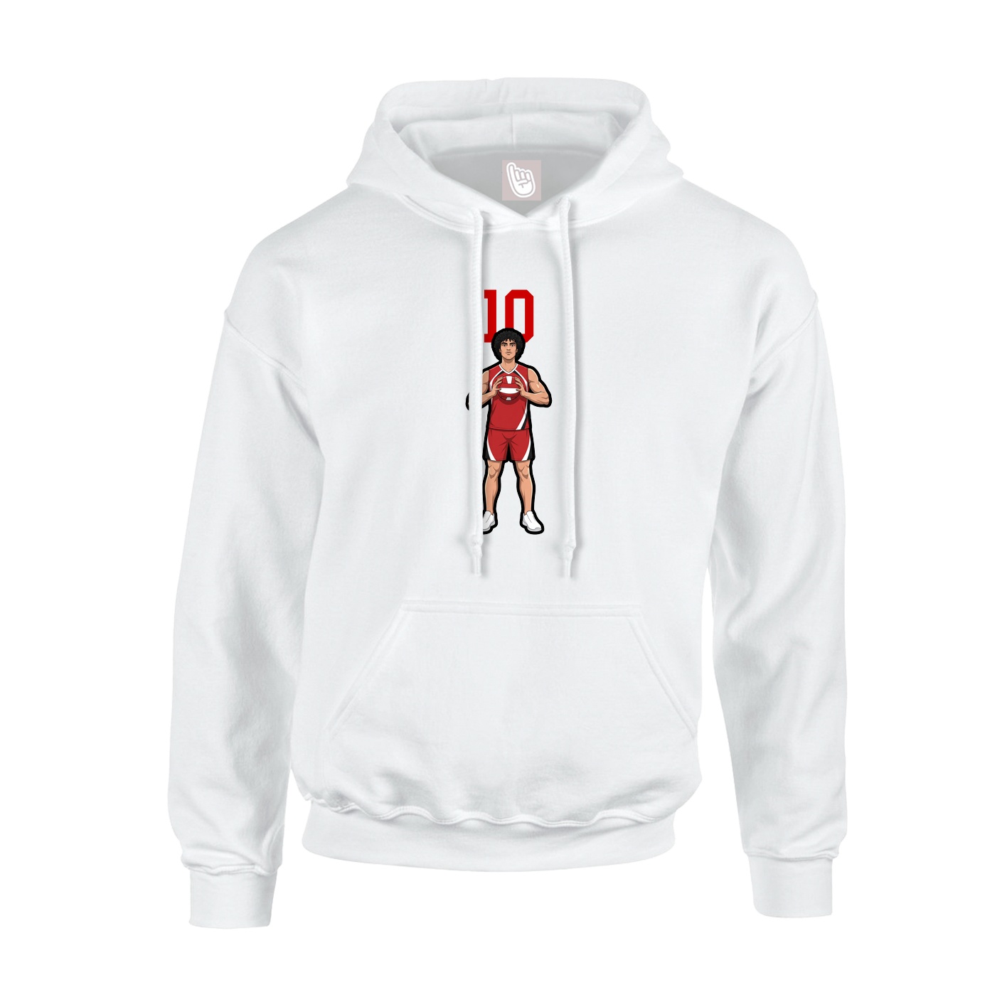 Hoodie — Number Top in White