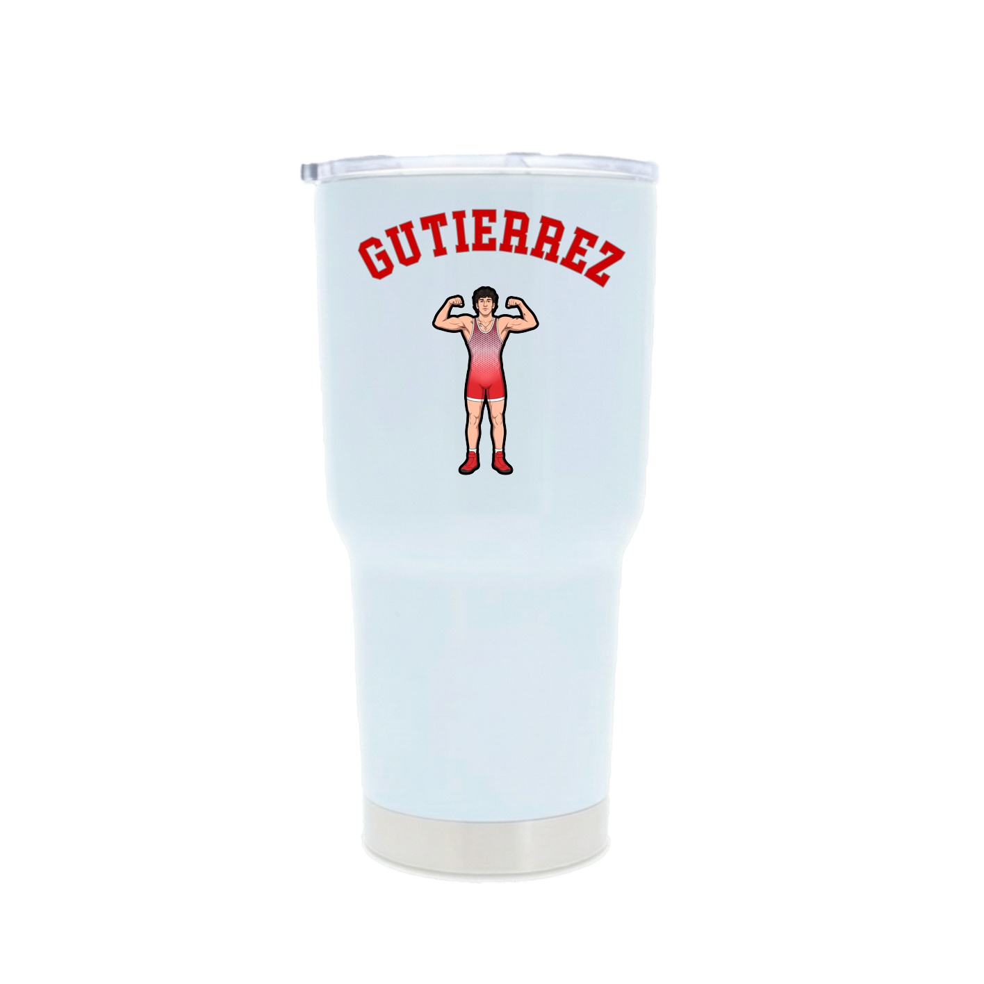 30oz Stainless Steel Tumbler — Shirsey Arch in White
