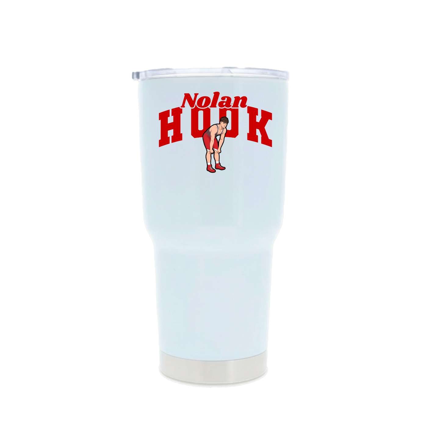30oz Stainless Steel Tumbler — Signature Arch in White
