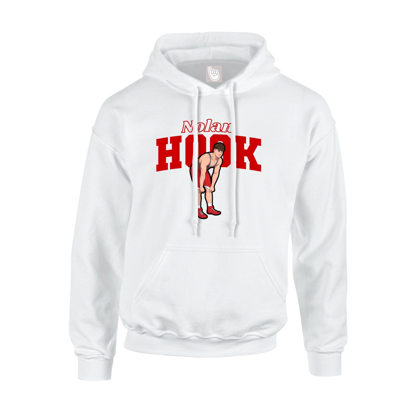 Hoodie — Name Arch in White