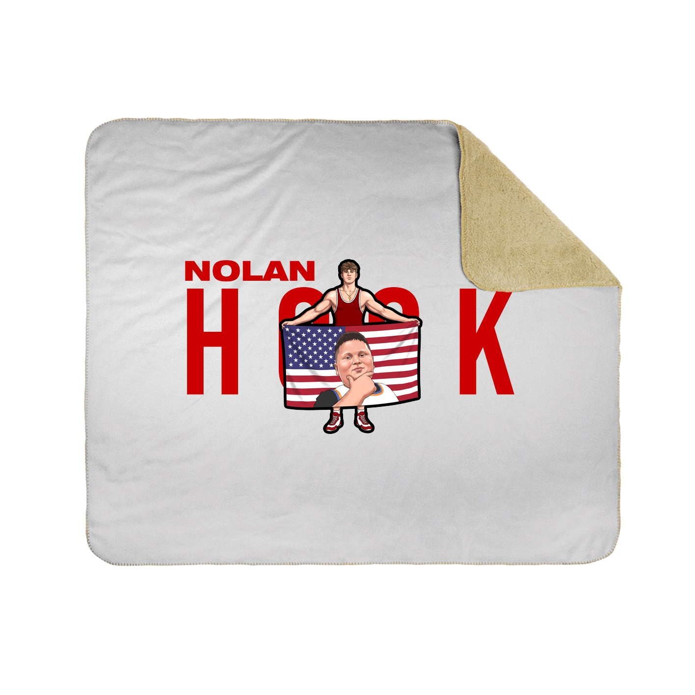 Throw Blanket — Player Name in White