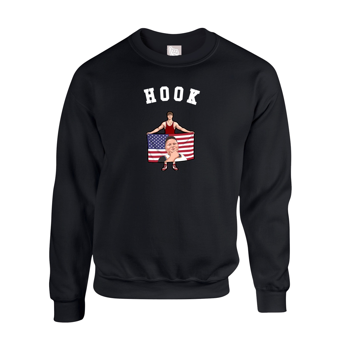 Fleece Crew — Shirsey Arch in Black