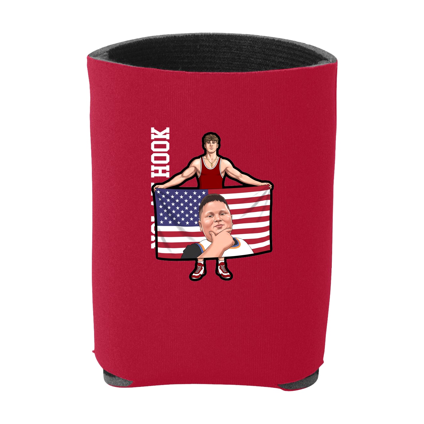 Can Holder — Name Vertical in Red