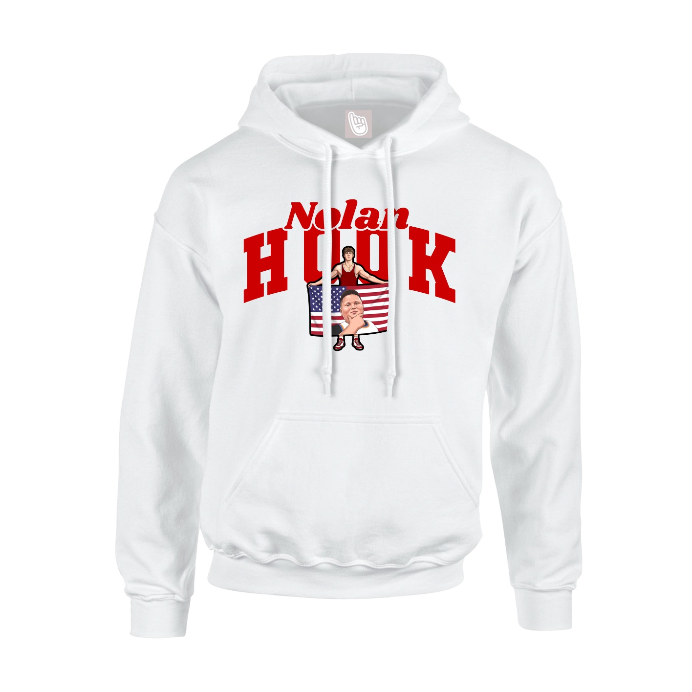 Hoodie — Signature Arch in White
