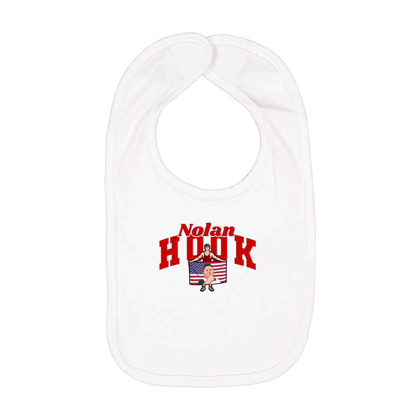 Infant Bib — Signature Arch in White