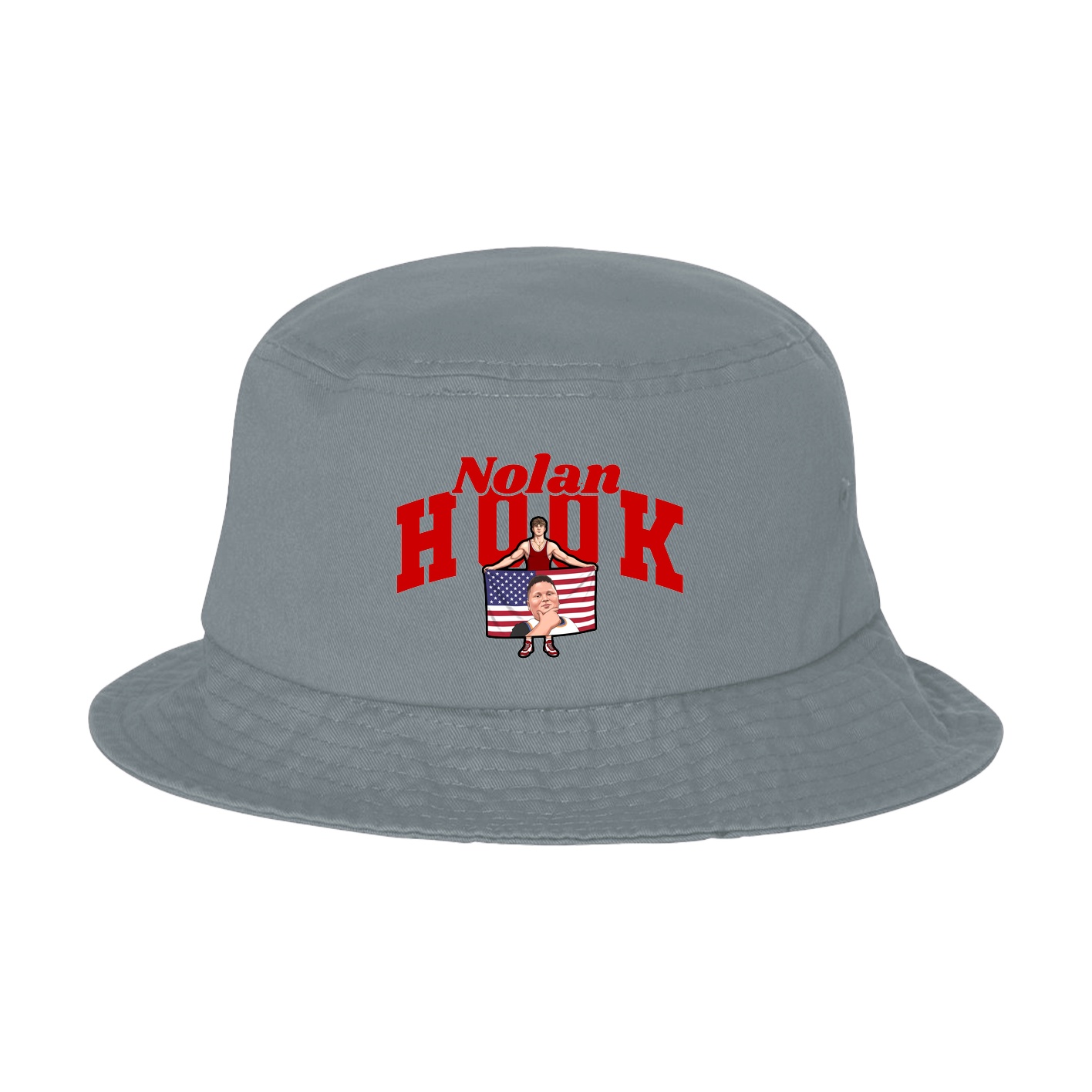 Bucket Cap — Signature Arch in Grey