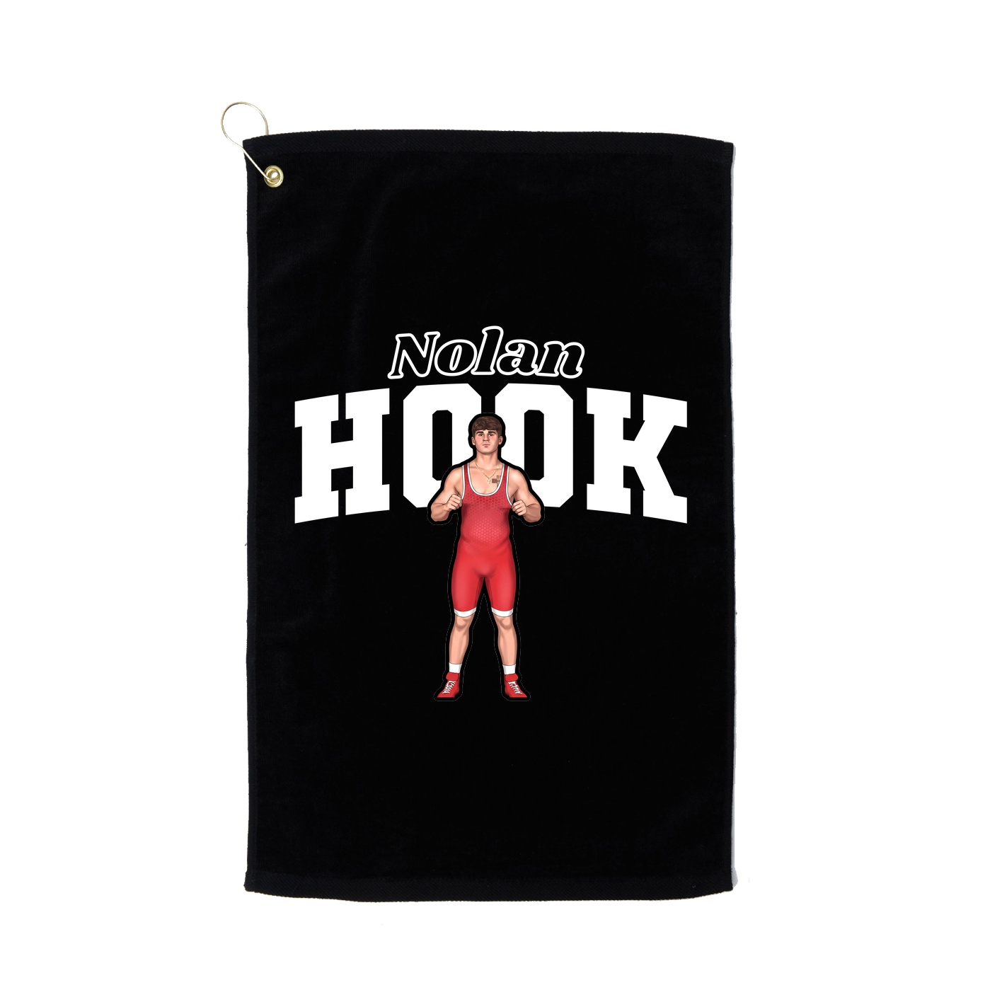 Golf Towel — Name Arch in Black