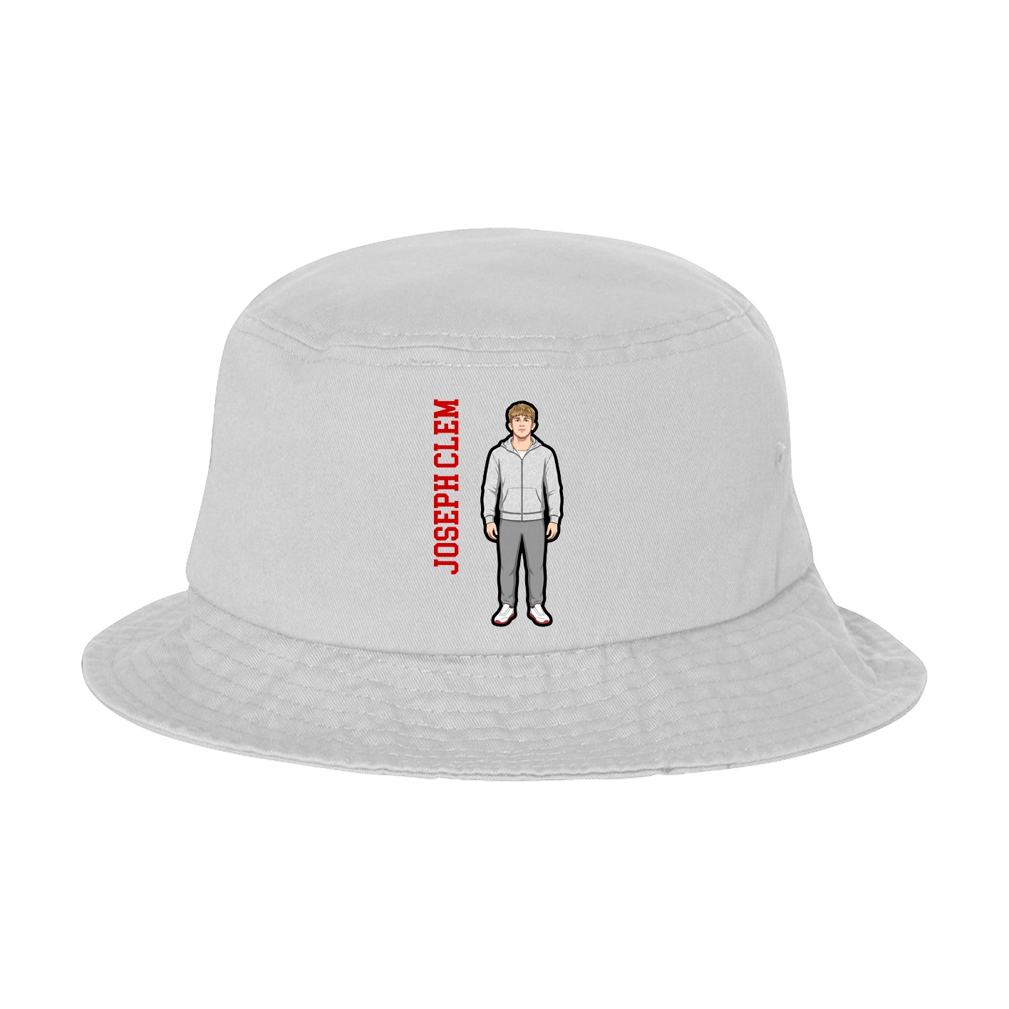 Bucket Cap — Name Vertical in White