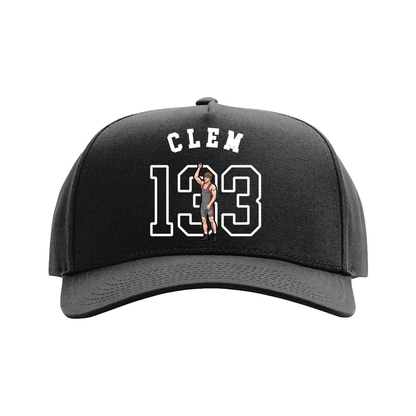 Full Fabric Five-Panel Champ Cap — Shirsey Arch in Black