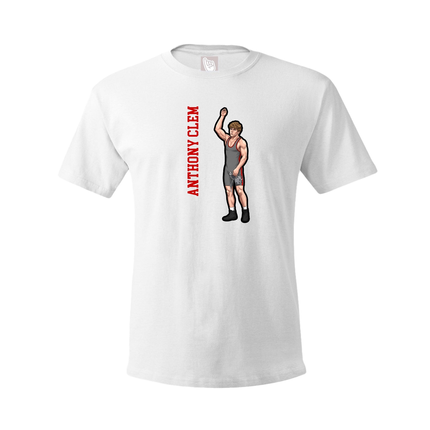 Tee — Name Vertical in White