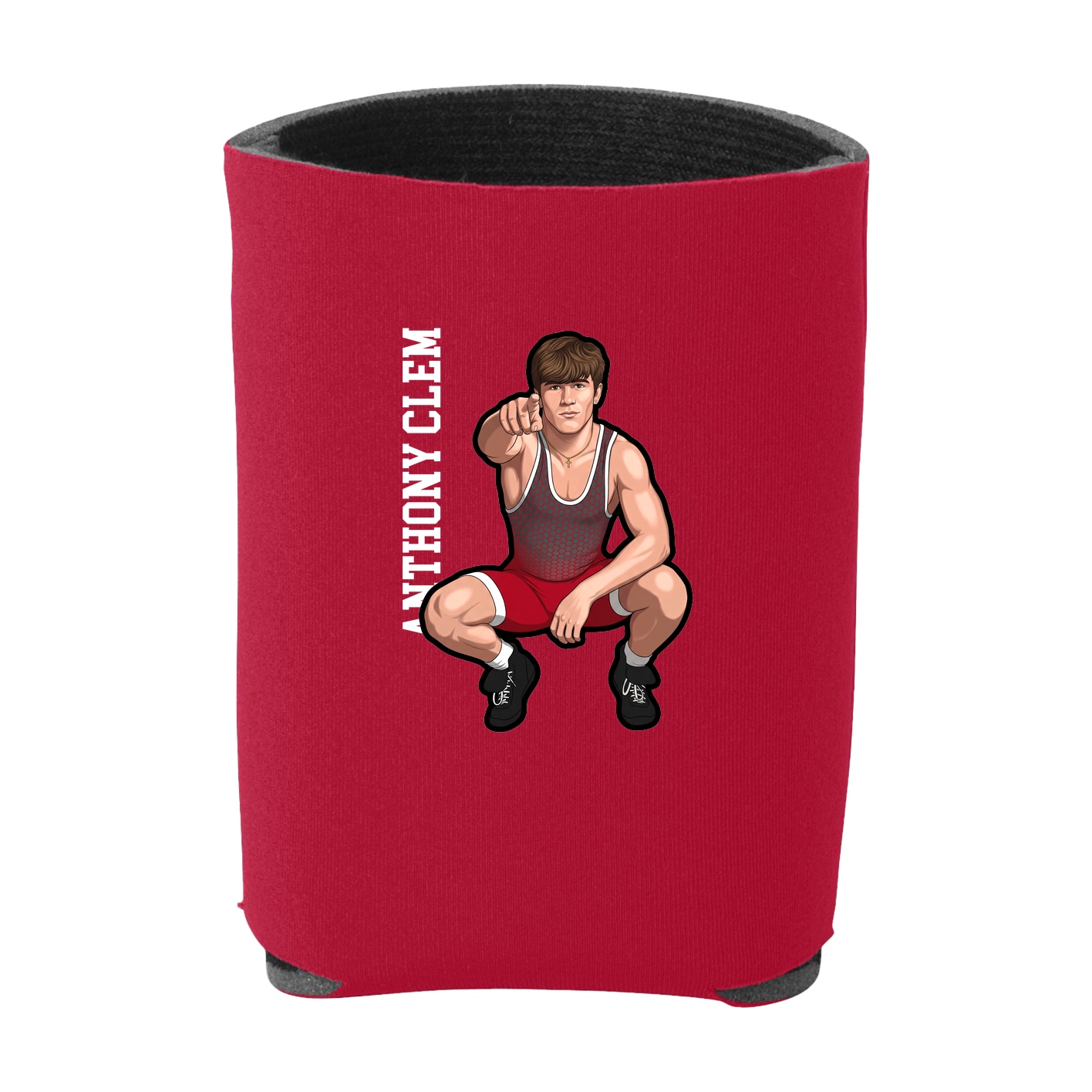 Can Holder — Name Vertical in Red
