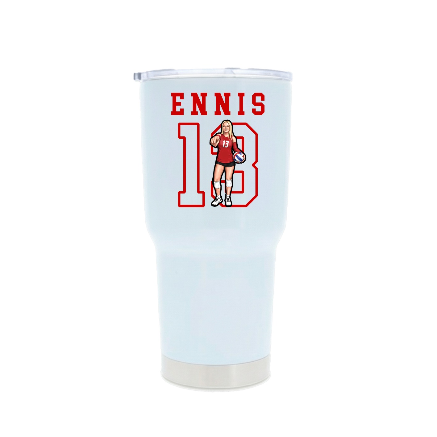 30oz Stainless Steel Tumbler — Shirsey in White