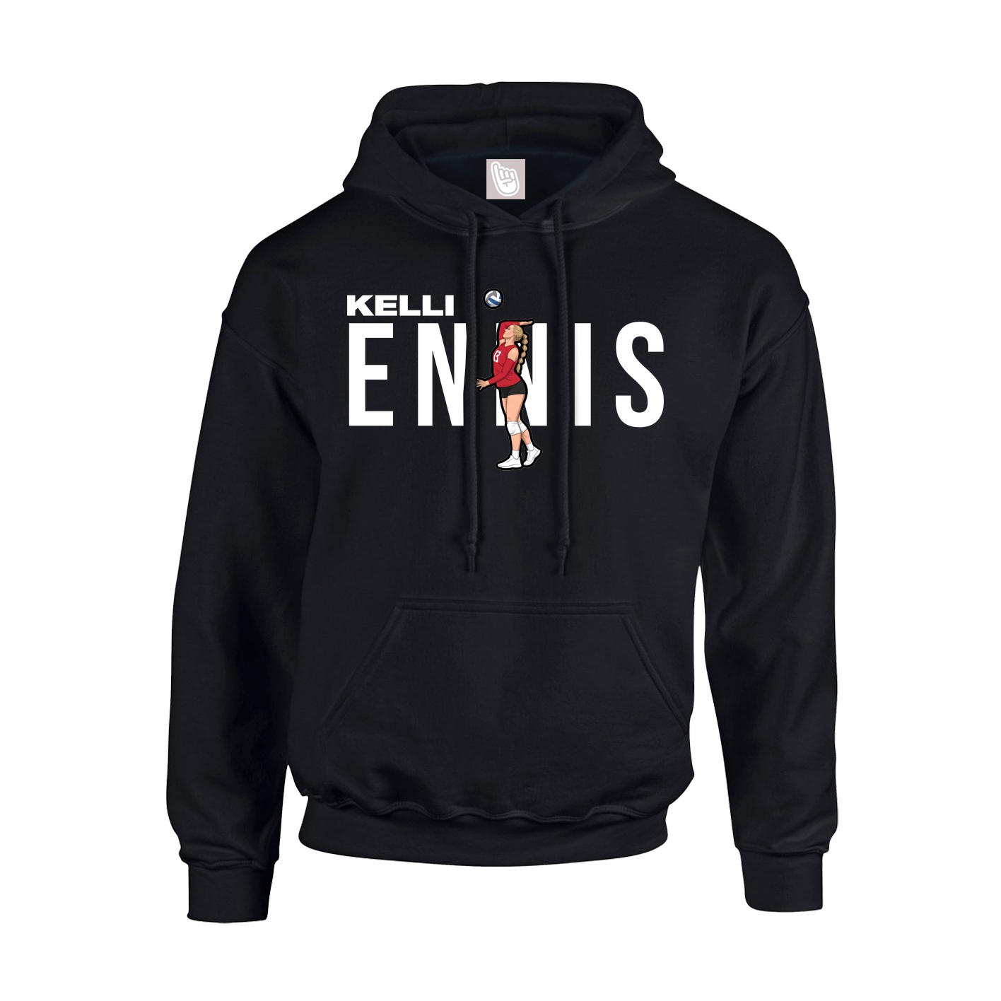 Hoodie — Player Name in Black