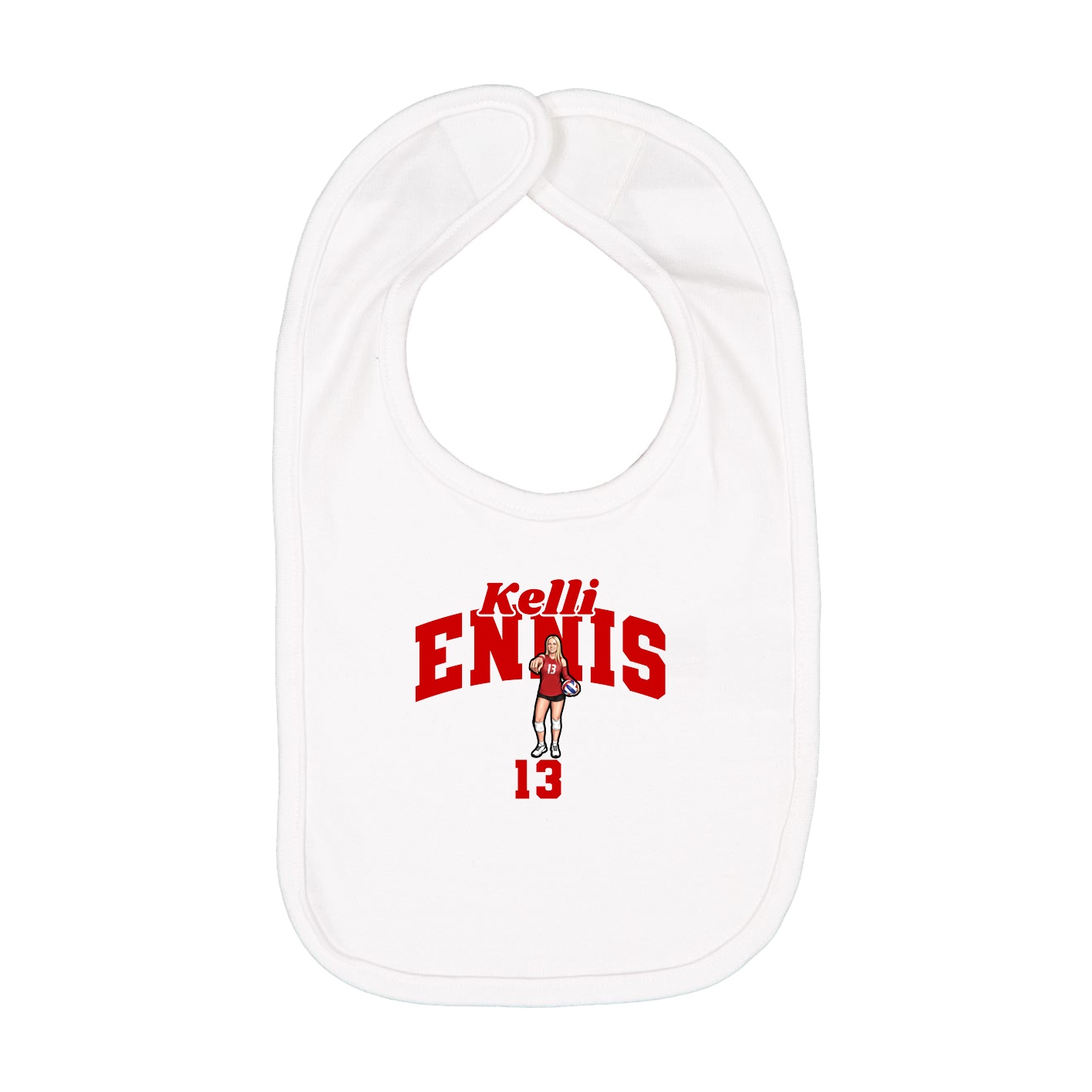 Infant Bib — Signature Arch in White